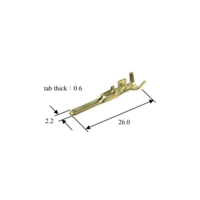 TNMWPM-S - MALE TERMINAL, TIN, TO SUIT 0.85mm - 2.0mm
