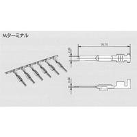 7114-4020 - YAZAKI MALE TERMINAL, TIN, 0.30 - 0.50mm / 22-20 AWG