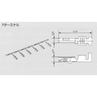 7116-4020 - YAZAKI FEMALE TERMINAL, TIN, 0.30 - 0.50mm / 22-20 AWG