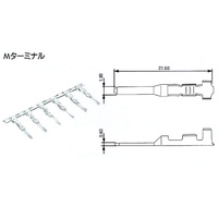 7114-1470 - YAZAKI MALE TERMINAL, TIN, 0.30 - 0.85mm