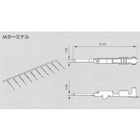 7114-4231-02 - YAZAKI MALE TERMINAL, TIN, 0.30 - 0.50mm