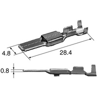 8100-0465 - MALE TERMINAL, TIN, 2.0 - 3.0mm