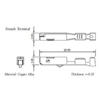 7116-4101-02 - FEMALE TERMINAL, TIN, 0.85 - 1.25mm