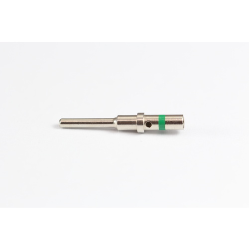 0460-215-16141 - PIN, NICKEL, GREEN BAND, TO SUIT 2.0mm / 14 AWG